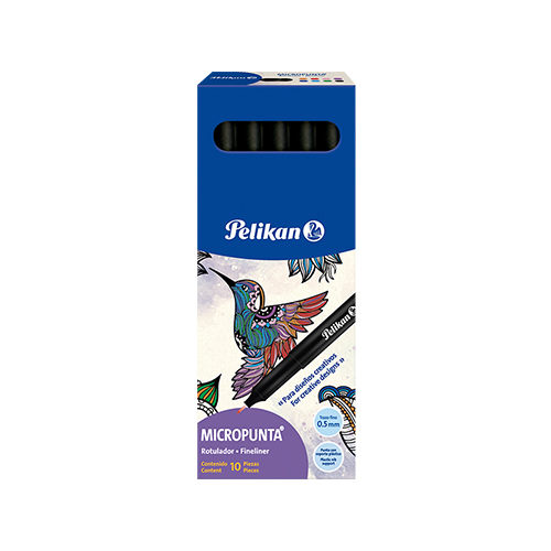 MICROPUNTA PELIKAN X 10 NEGRO